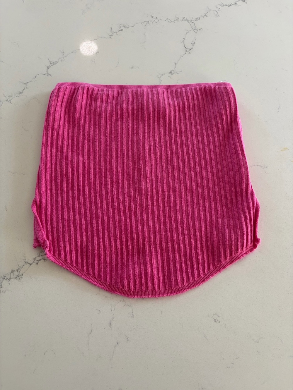 Pink Ribbed Tube Top - Women’s Medium